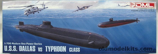 DML 1/700 USS Dallas / Typhoon / P-3C Orion / S-3A Viking / SH-60B Seahawk, 7001 plastic model kit